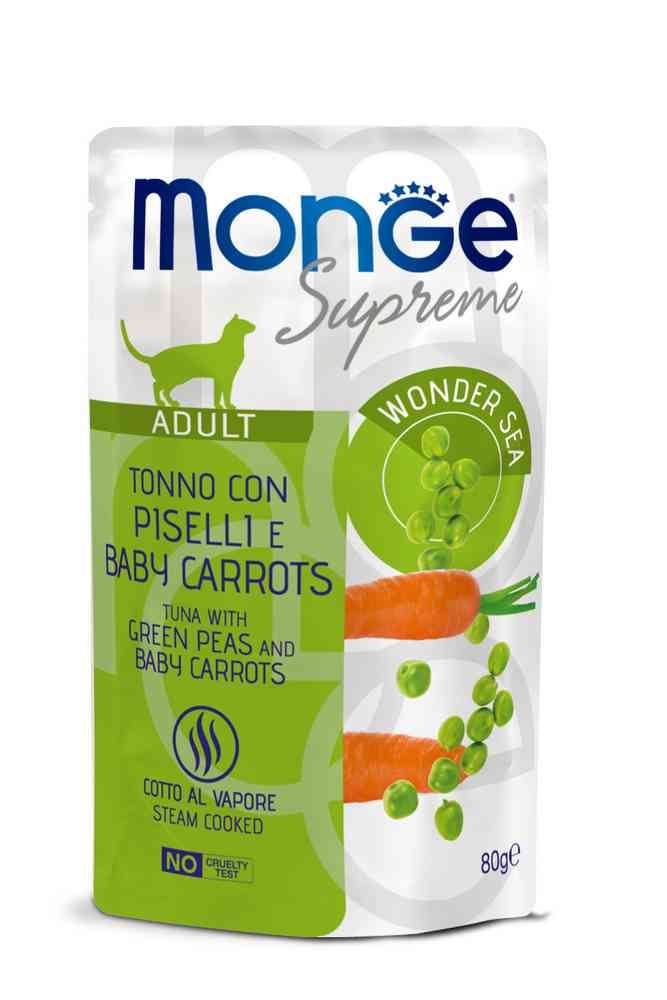 Monge Supreme Adult Tonno con Piselli e Baby Carrots 80g