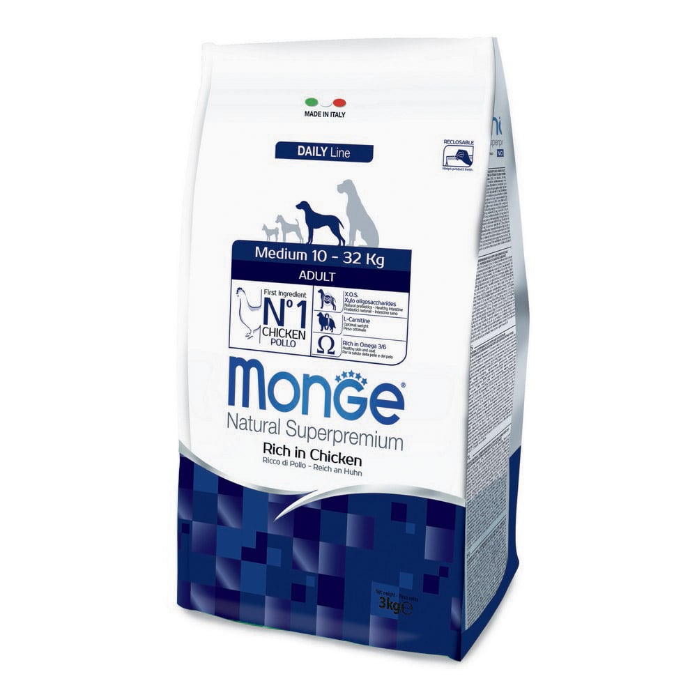 Monge Natural Superpremium Medium Adult Ricco in Pollo 3kg