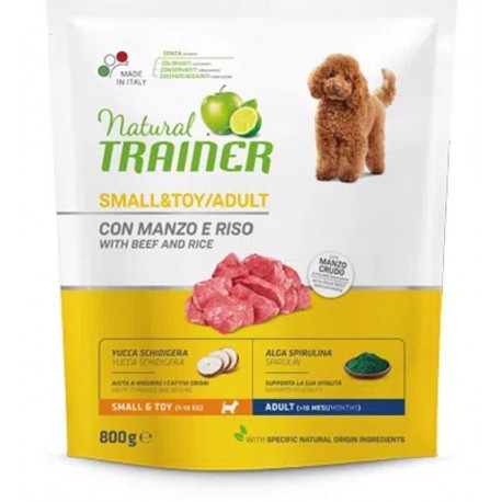 Natural Trainer Small & Toy Adult Manzo e Riso 800g