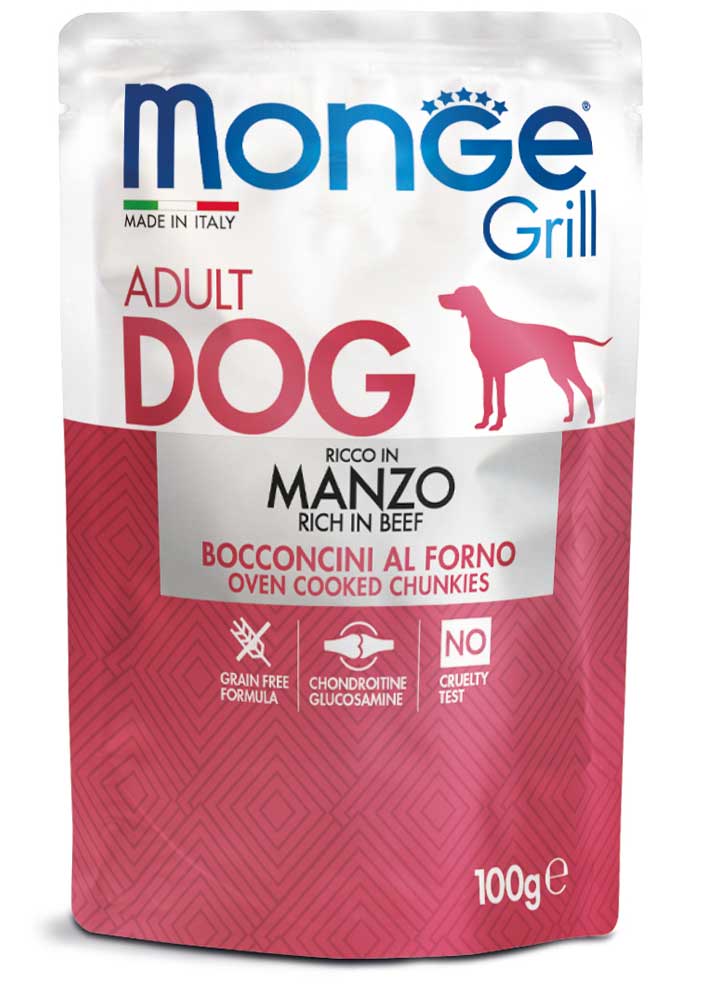 Monge Grill Bocconcini Ricco in Manzo Adult 100g