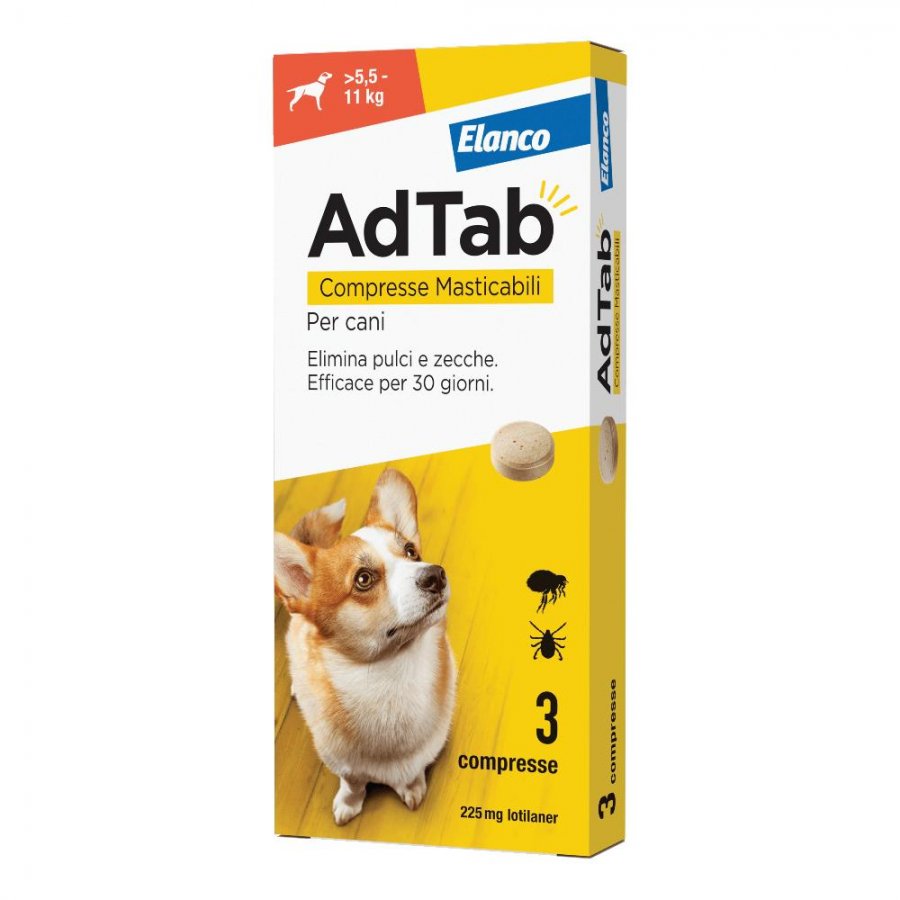 Elanco AdTab Compresse Masticabili Cani 5,5-11 kg 225 mg