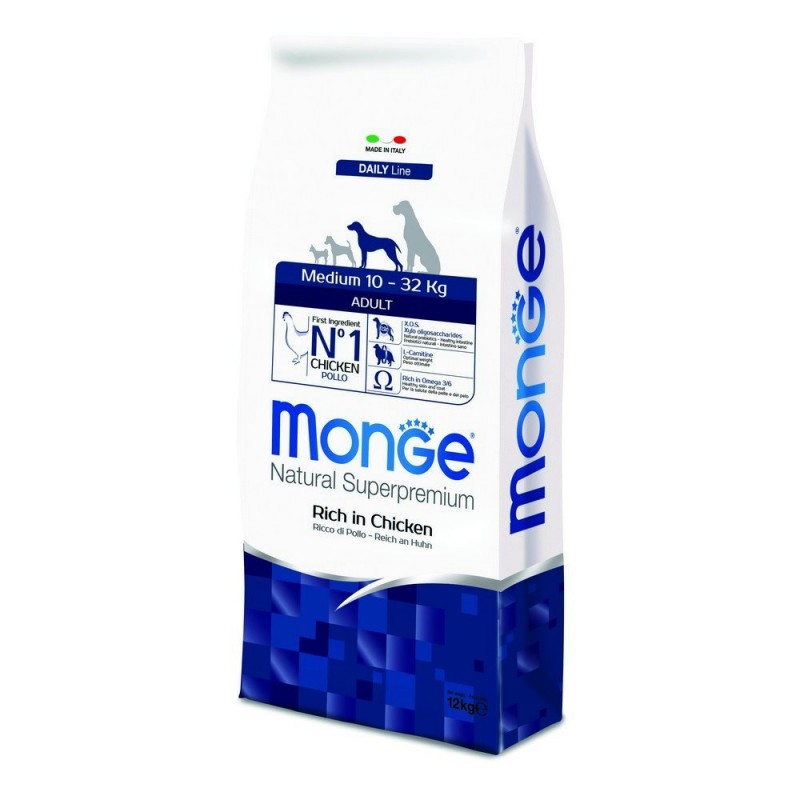 Monge Natural Superpremium Medium Adult Ricco in Pollo 12 kg