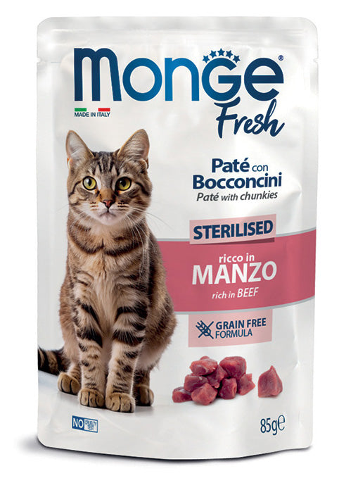 Monge Fresh Paté con Bocconcini Sterilised Manzo 85g