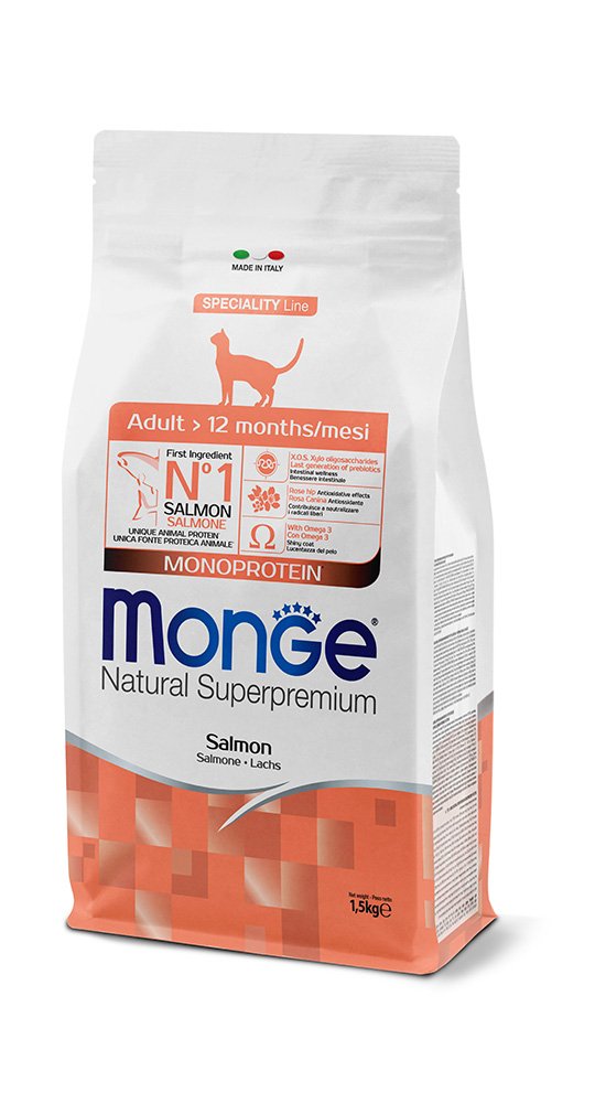 Monge Natural Superpremium Monoprotein Adult Salmone 1,5 kg