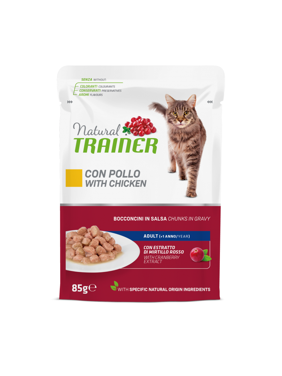 Natural Trainer Adult Bocconcini in Salsa con Pollo 85g