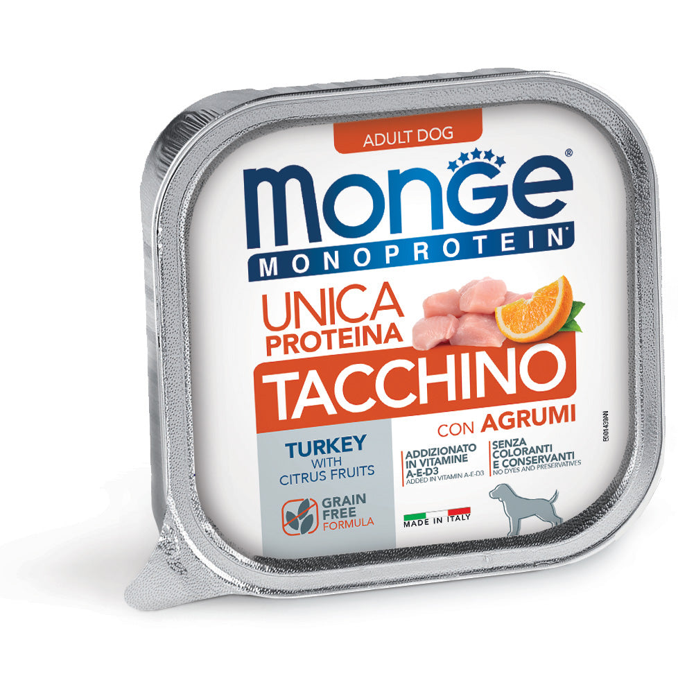 Monge Monoprotein Patè Cane Tacchino con Agrumi 150g