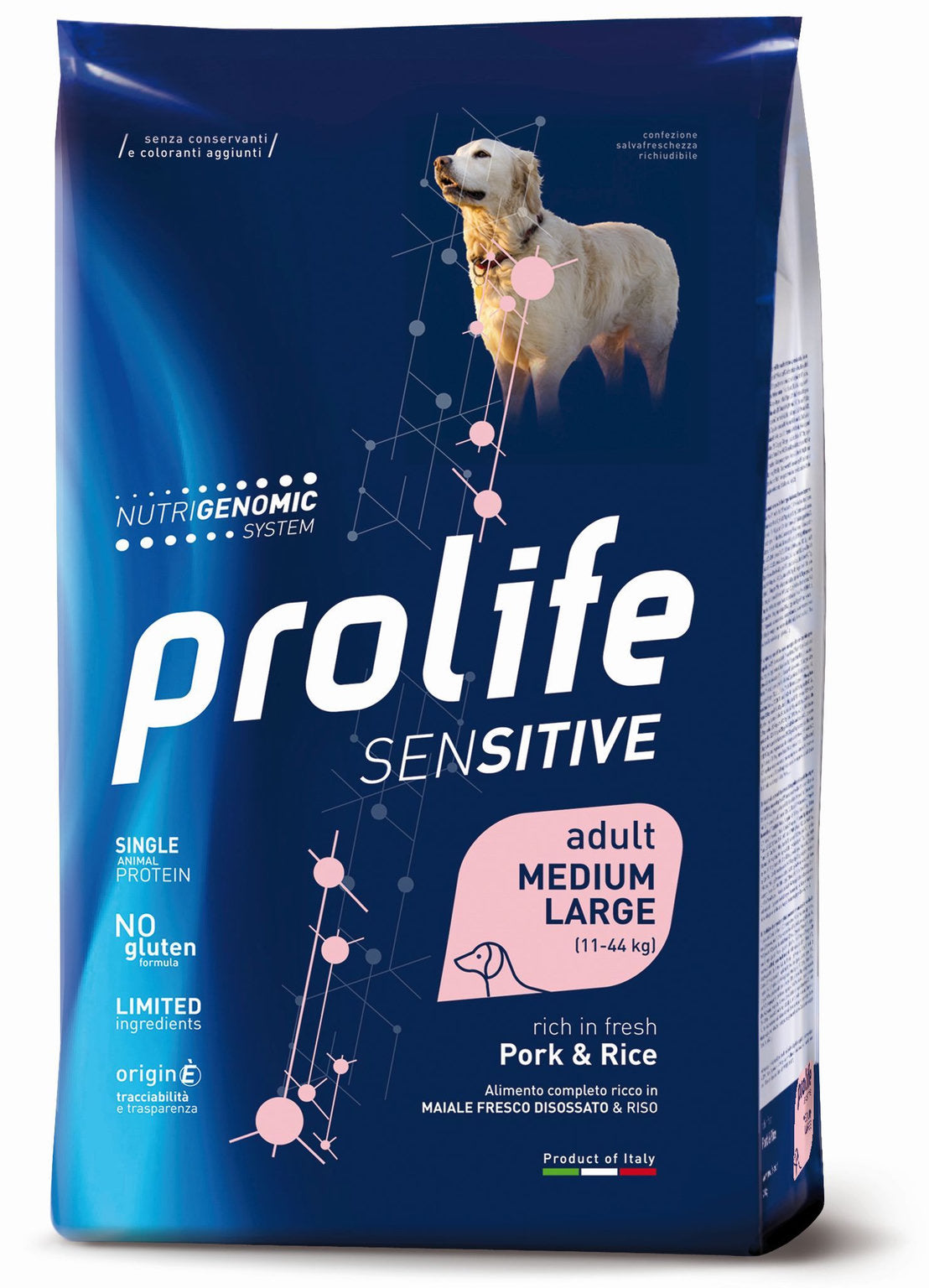 Prolife Sensitive Adult Pork & Rice Medium/Large 2,5 kg