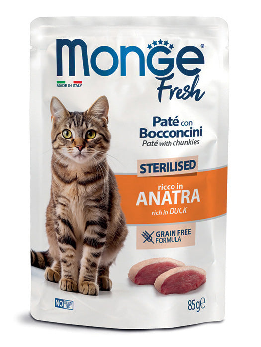 Monge Fresh Paté con Bocconcini Anatra Sterilised 85g