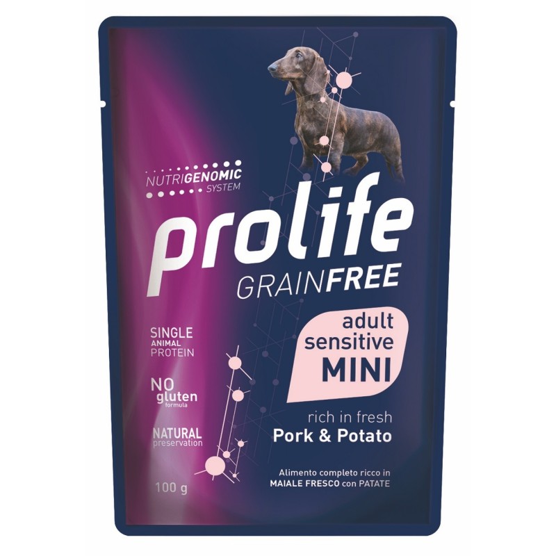 Prolife Grain Free Adult Sensitive Pork & Potato Mini 100g