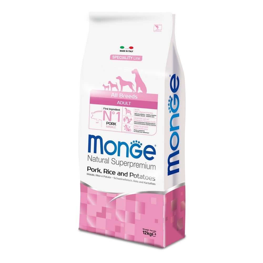 Monge Natural Superpremium All Breeds Adult Maiale con Riso e Patate 12 kg