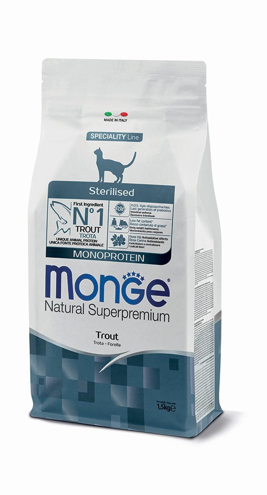 Monge Natural Superpremium Sterilised Monoprotein Trota 1,5 kg