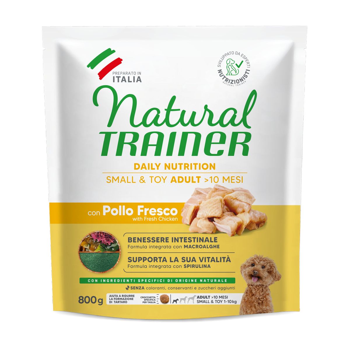Natural Trainer Small & Toy Adult Pollo e Riso 800g