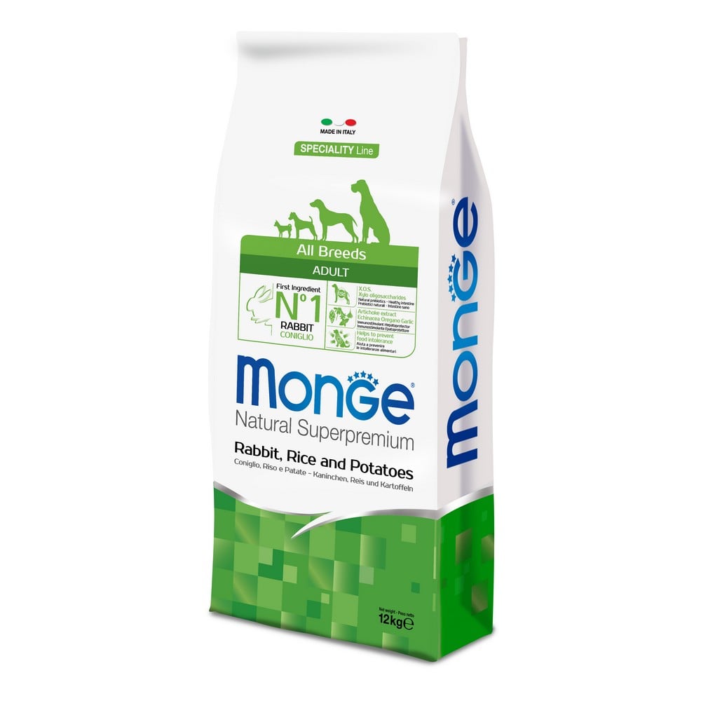 Monge Natural Superpremium All Breeds Adult Coniglio con Riso e Patate 12 kg