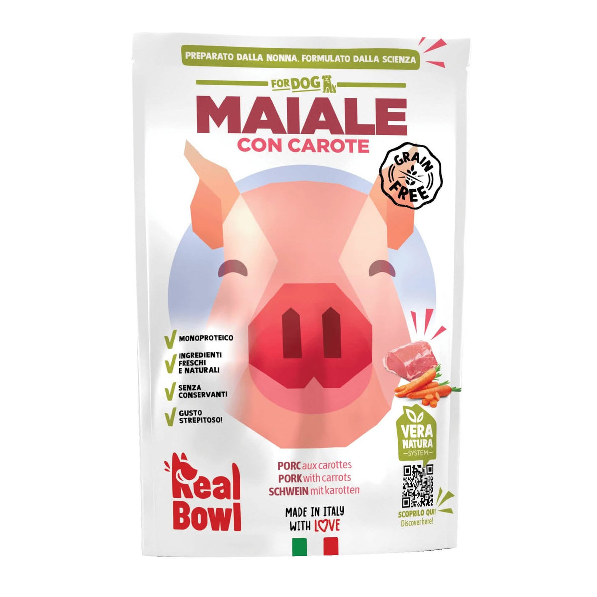 Real Bowl Busta Cane Maiale Grain Free 400g