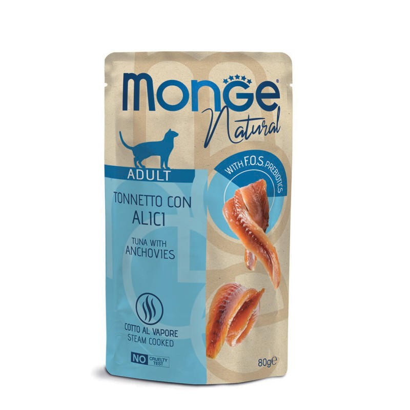 Monge Natural Cat Adult Tonnetto con Alici 80g