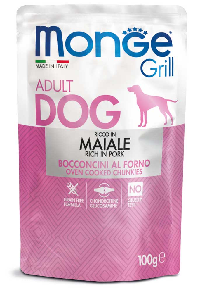 Monge Grill Bocconcini Ricco in Maiale Cane 100g