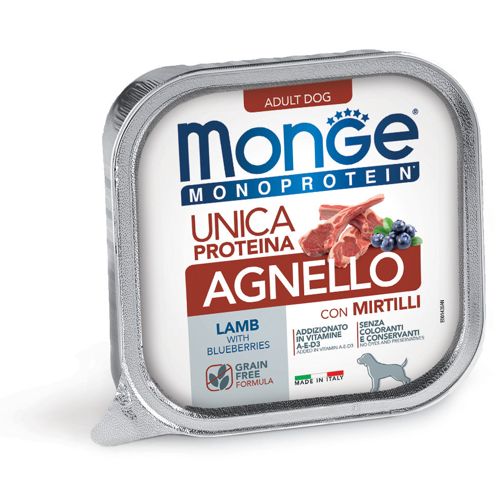 Monge Monoprotein Patè Agnello con Mirtilli 150g
