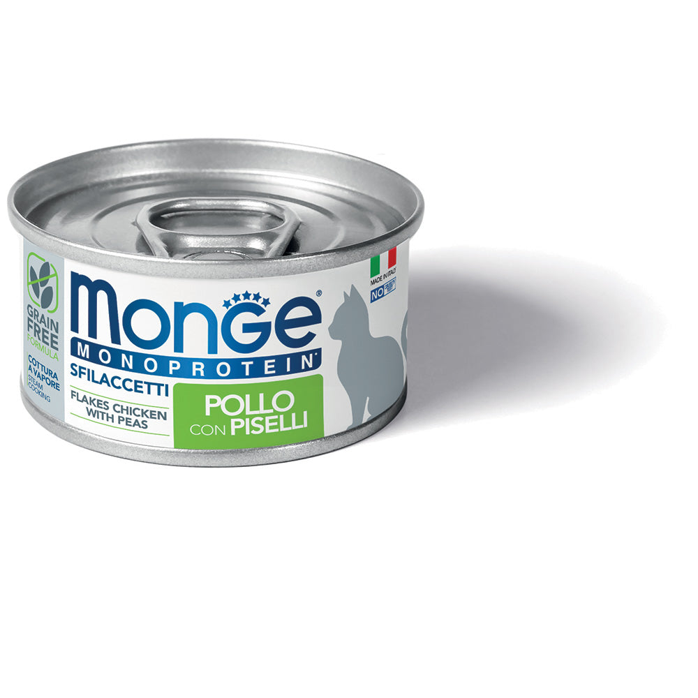 Monge Monoprotein Sfilaccetti Pollo con Piselli 80g