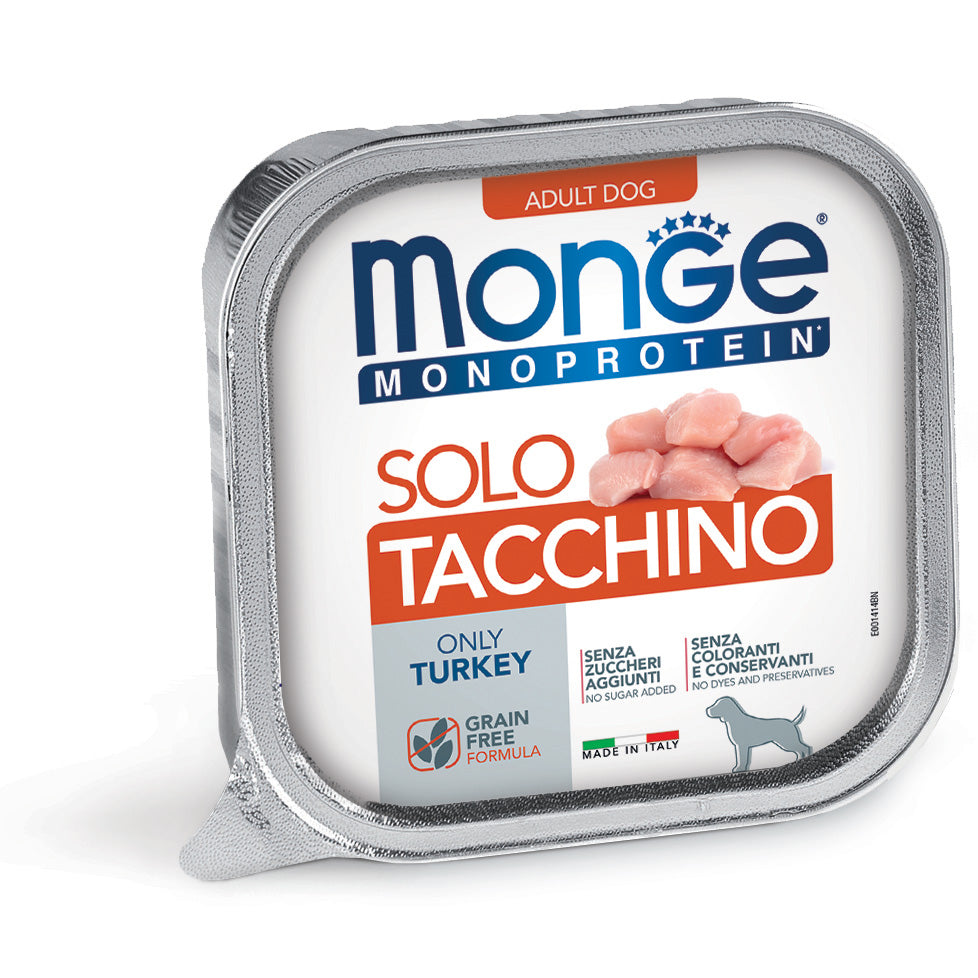 Monge Monoprotein Paté Solo Tacchino Cane 150g