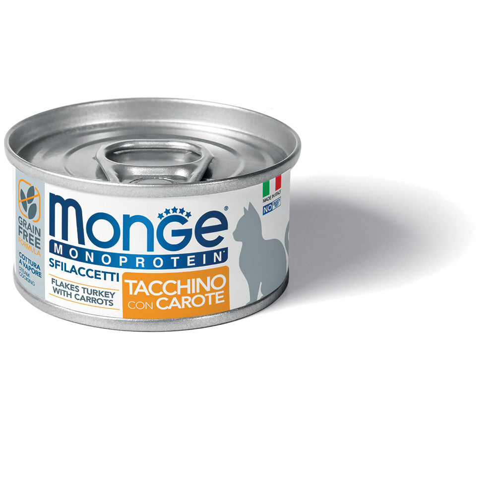 Monge Monoprotein Sfilaccetti Tacchino con Carote 80g