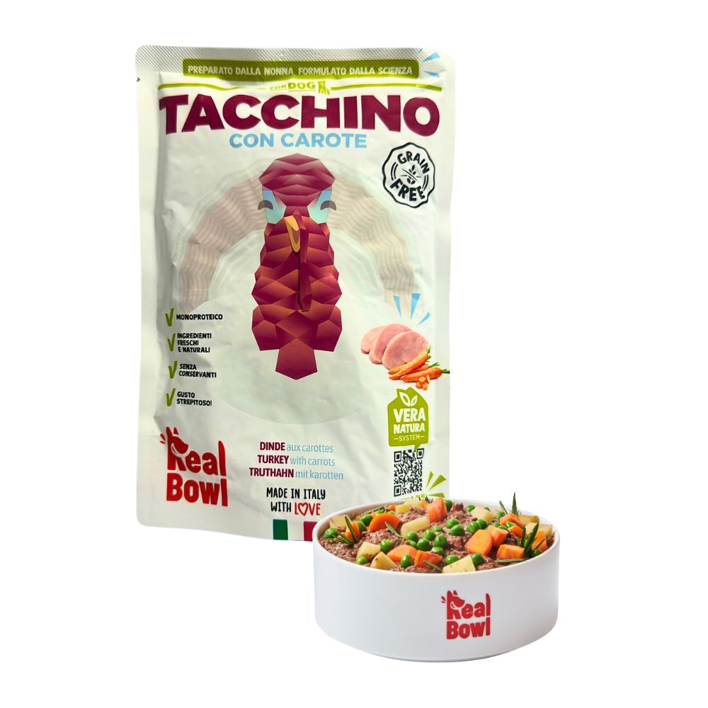 Real Bowl Pappa Fresca Cane Tacchino Grain Free 150g