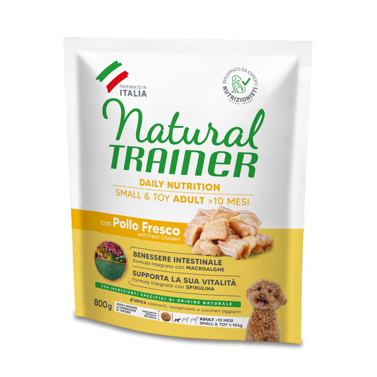 Natural Trainer Small & Toy Adult Pollo e Riso 800g
