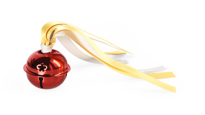 Ferribiella Set Natalizio Campanella e Pallina Gioco Gatto – 4,5 cm