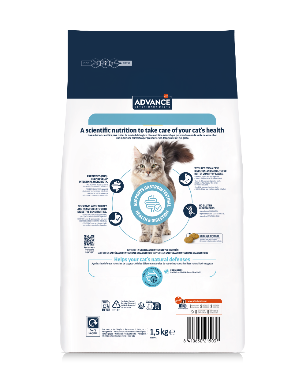 Affinity Advance Veterinary Diets Gastroenteric Sensitive Gatto 1,5 kg