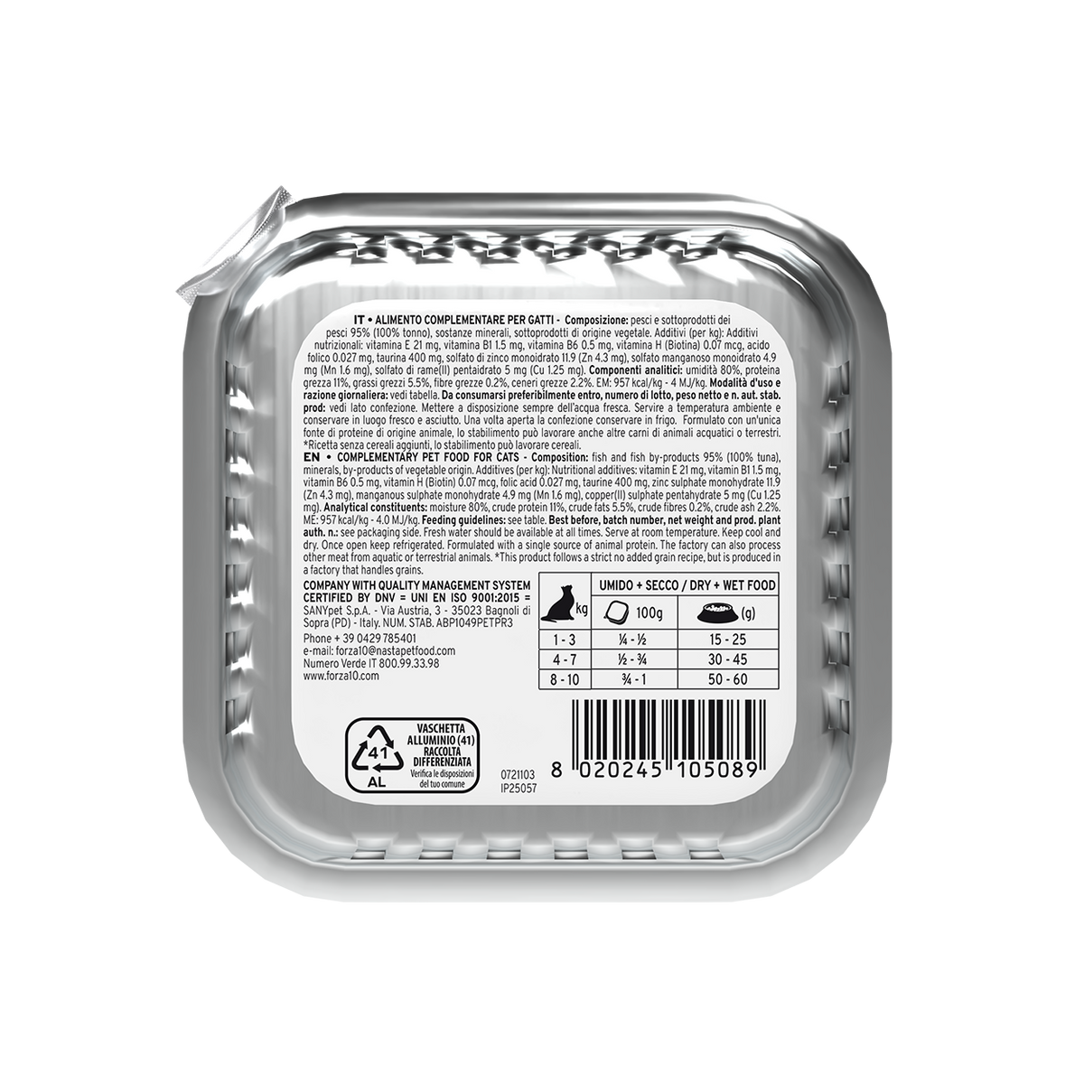 Forza10 Solo Diet Paté Tonno Gatto 100g