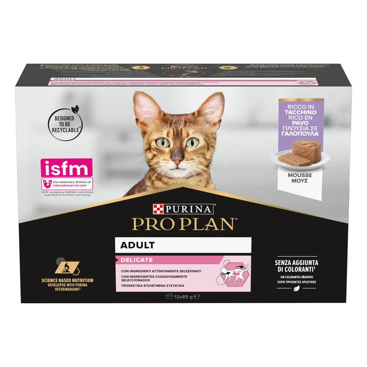 Purina Pro Plan Adult Delicate mousse ricca in tacchino 12 x 85 g
