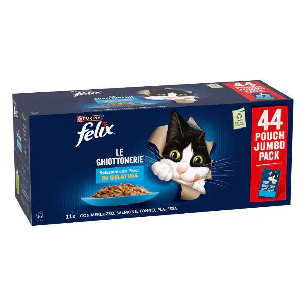 Felix Le Ghiottonerie Selezioni con Pesci in gelatina Jumbo Pack 44 buste